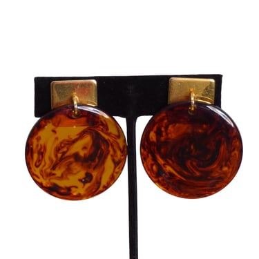 YVES SAINT LAURENT- c.1970 Lucite Dangle Earrings