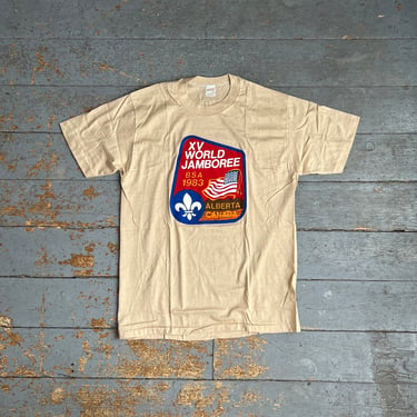 Vintage 1983 World Boy Scouts Jamboree Shirt Alberta 