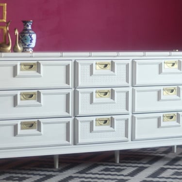 Faux Bamboo Dresser - Custom Lacquered 