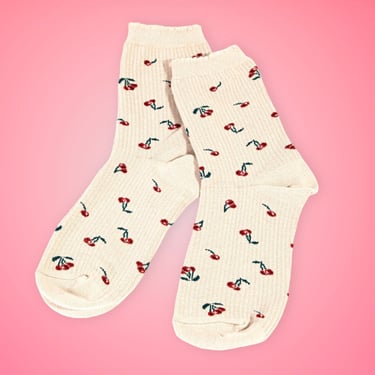 Cherry Print Socks