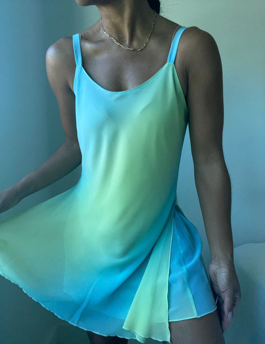 vintage ombré layered sheer chiffon slip dress | Retro Rhapsody | Miami ...