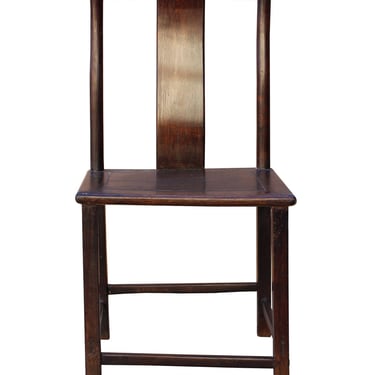 Traditional Chinese  Antique Restore Solid Rosewood Dark Brown Chair n168-3E 
