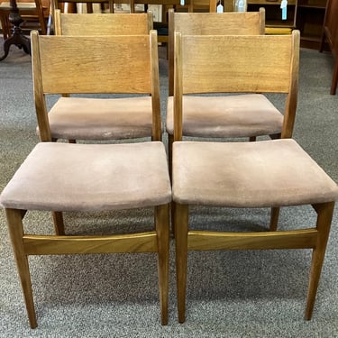 Item #DB17 Set of Four Teak Frame Dining Chairs c.1960