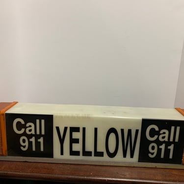 1970s Yellow Cab Car Topper 