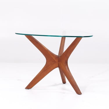 Adrian Pearsall for Craft Associates Mid Century Walnut Jacks Side Table - mcm 