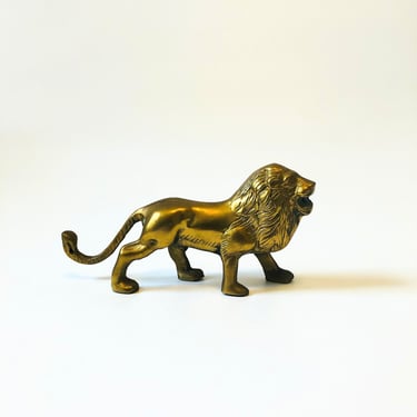 Vintage Brass Lion 