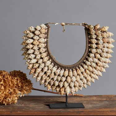 Large White Welk Ceremonial Shell Necklace