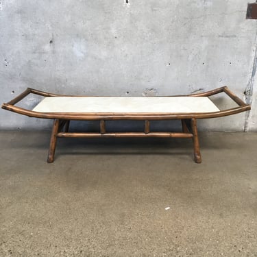 Cane Long Coffee Table