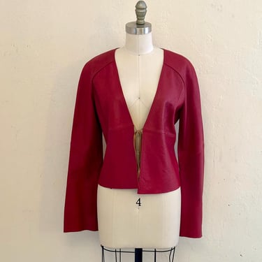 vintage red cropped jacket western boho tie y2k gap jacket 