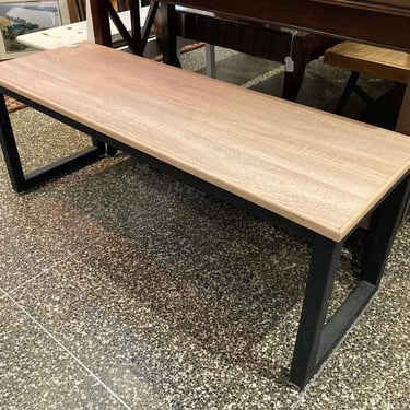 Industrial bench. Metal base 48.5” x 17” x 18.5” Call 202-232–8171 to purchase