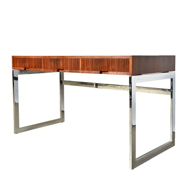 Walnut Desk Attributed to Milo Baughman Mid Century Modern 