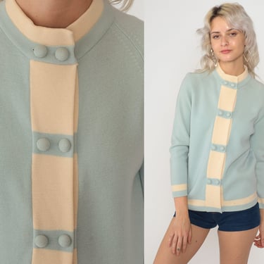 Vintage 60s Men's Suede Sweater Jacket Double Breasted