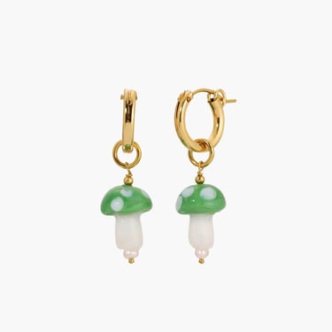 Botanik earrings, green