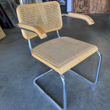 Marcel Breuer Wicker Back Chrome "Cesca" Chairs by Stendig for Knoll 