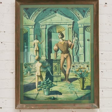 Surreal Art in Green Deco European
