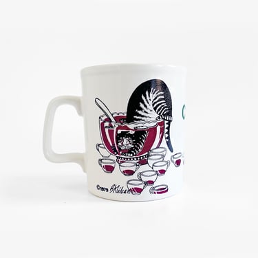 B Kliban Cat in Punch Bowl Christmas Holiday Cheers Mug 