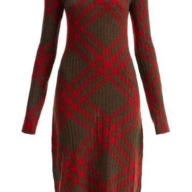 Burberry Ered Wool Blend Midi Dress Women