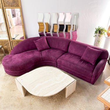 Purple Suede Curved Sectional *MESSAGE US for shipping quote* 