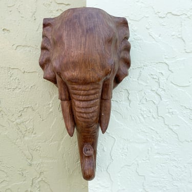 Carved Elephant Wall Sconce