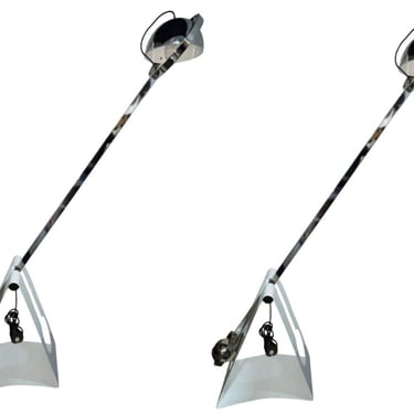 Pair of Sabine Charoy Floor Lamps, France1969, Edition Verre Lumière.