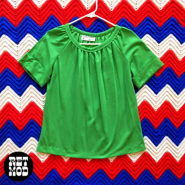 NWOT Soft Vintage 70s Apple Green Short Sleeve T-Shirt 