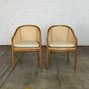Cane side chairs by Ward Bennet -pair 