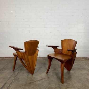 Studio handcrafted Side chairs -pair 