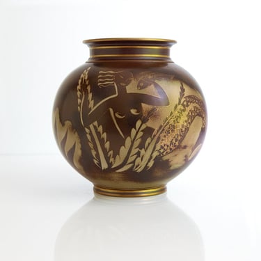 Gunnar Nylund, Swedish Art Deco flambe vase for A.L.P, 1930