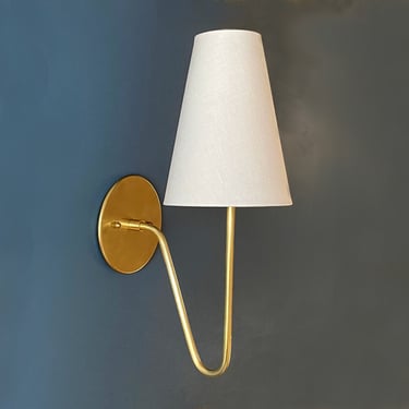 Brass Wall Sconce • "Scoop Sconce" • Black Wall Light • Bathroom Vanity Sconce 
