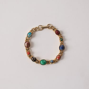 Vintage Multicolored Cabochon Bracelet
