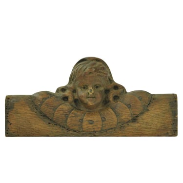 Reclaimed Cherub Head Chair Oak Furniture Carving