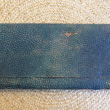 Vintage Leather wallet Document Case 10x5