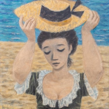 Fletcher Martin Woman by the Sea Oil on Canvas