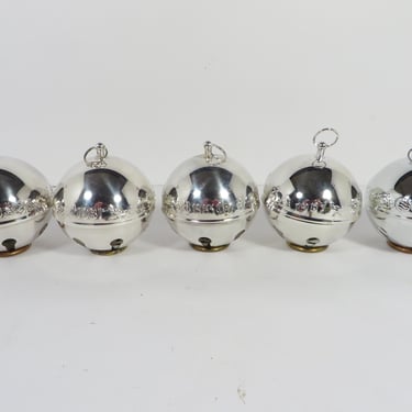 Vintage Silverplate Wallace Sleigh Bells - 1980's Silverplate Wallace Christmas Sleigh Bells 