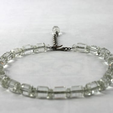 Art Deco Rock Crystal Quartz Choker Necklace 