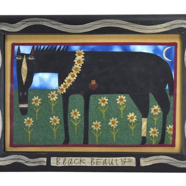 Chris Roberts Antieau “Black Beauty” Original Artwork Horse w Heart 