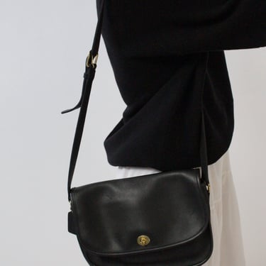 Coach Black Leather Shoulder Bag