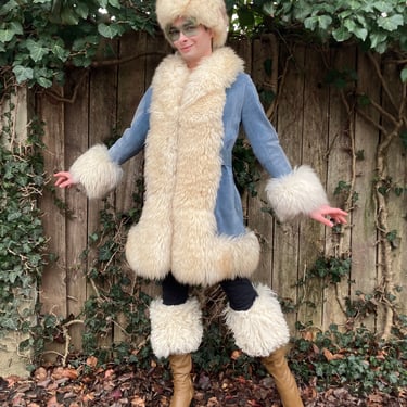 70s (Lilli Ann) Suede and shearling penny lane coat 