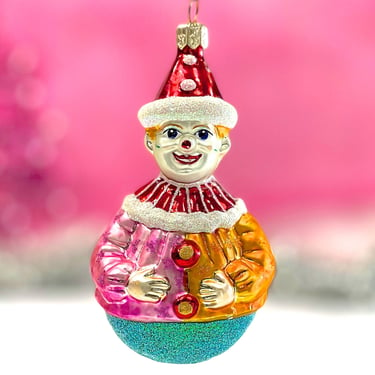 VINTAGE: 1997 - Christopher Radko Clown Christmas Tree Ornament - Christmas Ornament - Holiday, Christmas, Xmas 