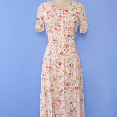 Erika Ditsy Floral Tea Dress M