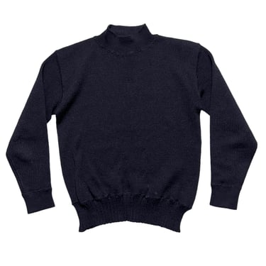 Vintage 1940s US Navy GOB Seaman's Sweater ~ 100% Wool Knit ~ WWII ~ Military ~ Mock Neck / Turtleneck 
