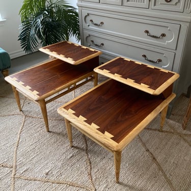 Vintage Mid Century Walnut Lane Acclaim End Tables Night Stands *Local Pick Up Only 