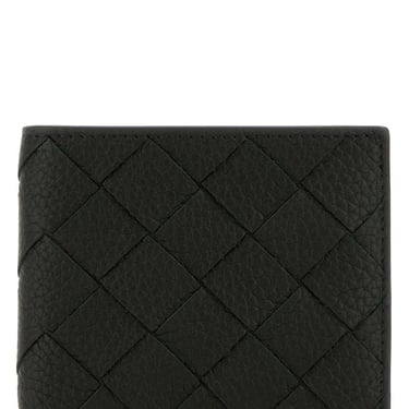 Bottega Veneta Men Bottle Green Leather Wallet