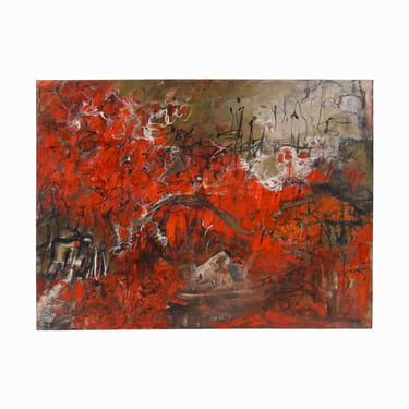 Kathy Blankley Roman Oil Painting on Canvas Abstract Expressionist 