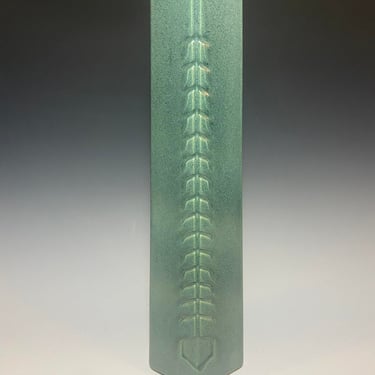 Frank Lloyd Wright Sculptured Ceramic Vase Green 