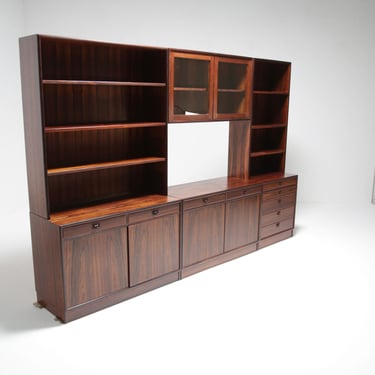 Vintage Danish Rosewood Shelving System & Modular Storage Unit, 1970s