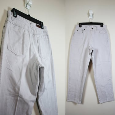 Vintage 1990s Khaki Tan High Waist Jeans, Size 29 Waist 