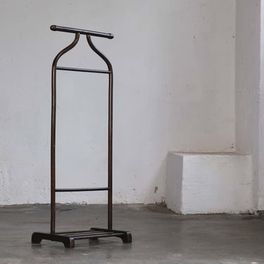 Bentwood coat stand / valet stand by Thonet in dark brown model P133 