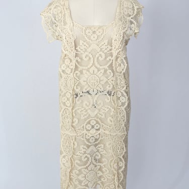 1990s Crochet Midi Dress