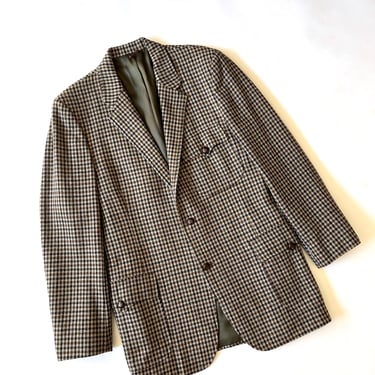 Vintage 50s/60s Shepard Clothes Men's Houndstooth Sports Coat. 42L 